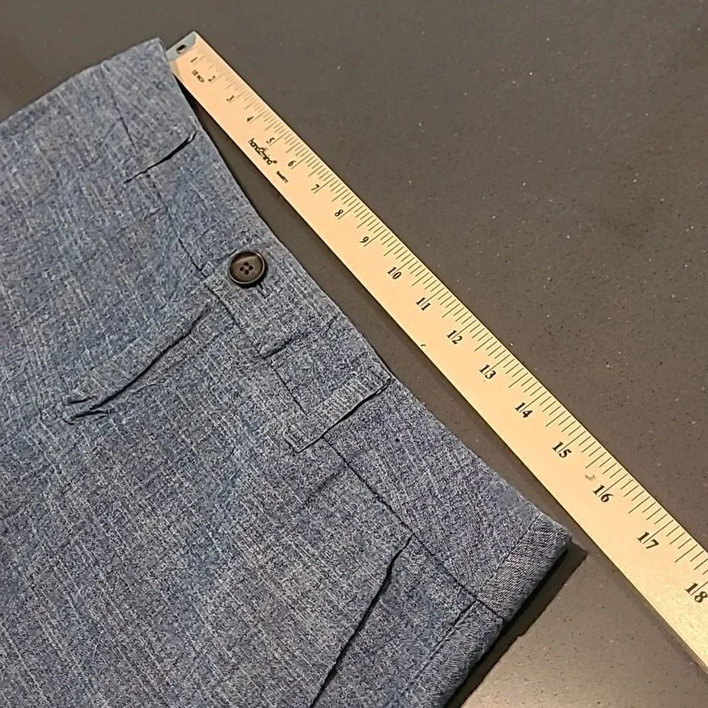 Merona Blue Cotton Shorts with Pockets - Picture 2 of 9